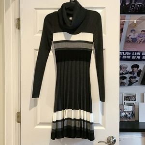 Heavy winter style lamp end dress white grey black